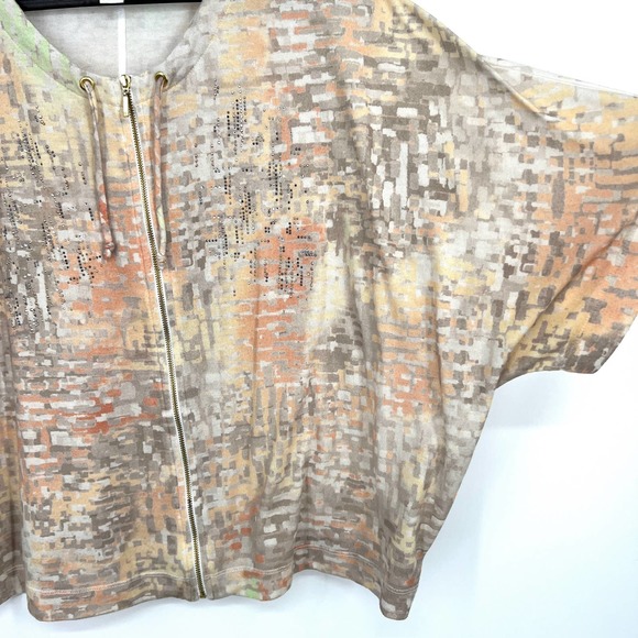 Chico's Zenergy Size 2 or Large Gemstone Jacket Blouse Shirt Top Fall Winter - Picture 7 of 9